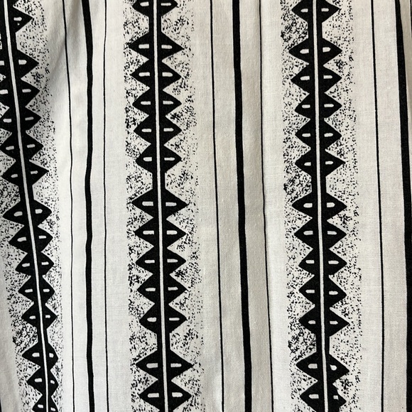 High Style Made in USA Shirt Black and White Geometric Design‎ Vintage - Picture 4 of 6